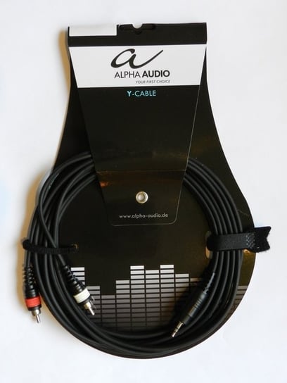 Kabel  2xCinch - 1xJack 3,5mm S. 1,5m czarny/ALPHA AUDIO Inny producent