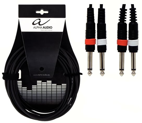 Kabel 2xJack 6,3mm M. - 2xJack 6,3mm M. 3m Alpha audio