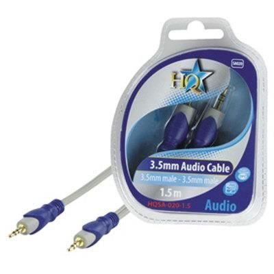 Kabel 3,5 mm stereo 3,5 mm stereo 1,5 m srebrny hq hqs Inna marka