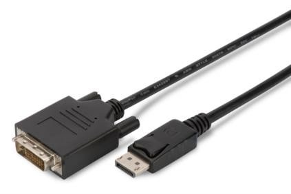 Kabel adapter ASSMANN AK-340301-010-S Displayport - DVI-D, 1m (25246582 ) Assmann