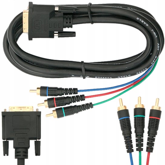 Kabel Adapter Dvi 3Xrca 3M Xbox Pegasus Monitor Tv Blow