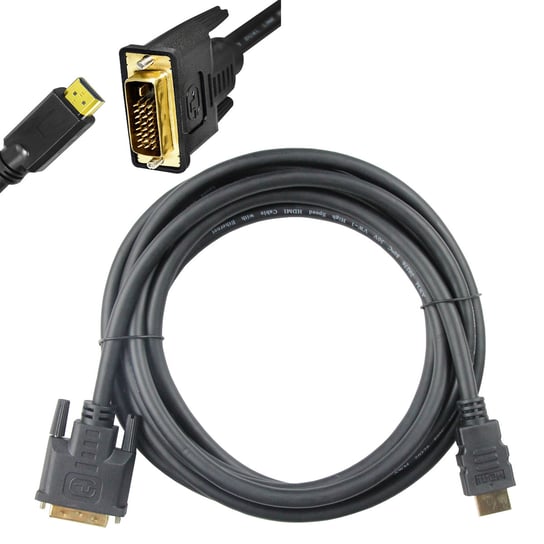 Kabel Adapter Dvi-Hdmi 2M Full Hd 1080P Gold 2M Inny producent