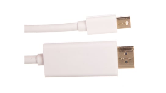 Kabel adapter mini DisplayPort 1.2 - HDMI 2m biały 52861 Goobay