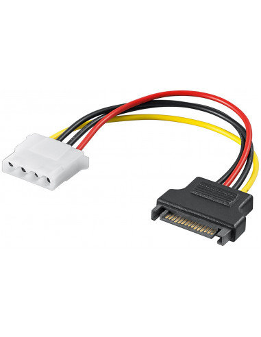 Kabel/Adapter zasilający do komputera, gniazdo SATA na gniazdo 5,25 - Długość kabla 0.17 m Goobay