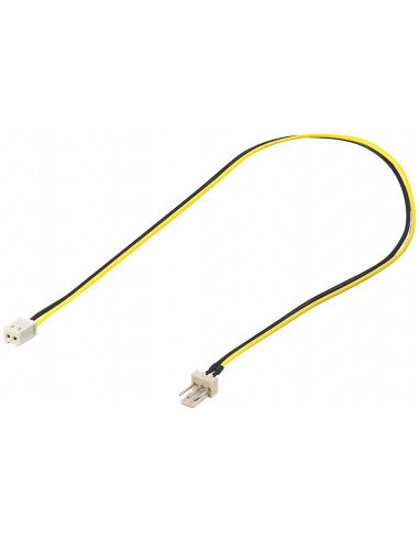 Kabel/Adapter zasilający wentylatora do komputera, 3-pinowy na 2-pinowy - Długość kabla 0.3 m Goobay