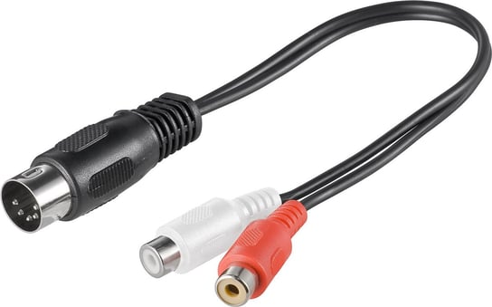 Kabel adaptera audio wtyk DIN 180°/2x Cinch Goobay