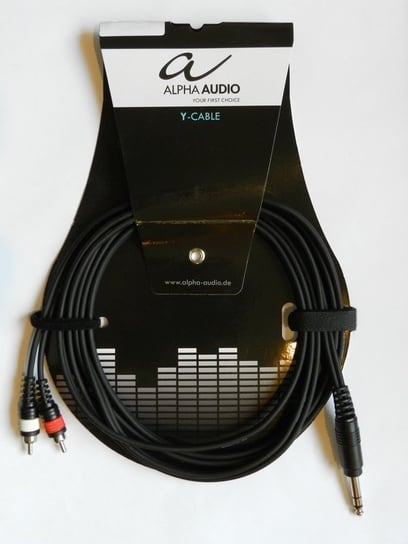 Kabel ALPHA AUDIO 2xCinch-1xJack 6,3mm Stereo 3m czarny Alpha audio