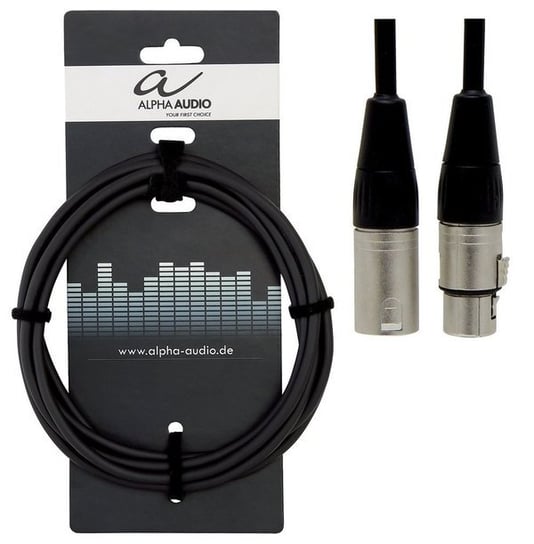Kabel Alpha Audio  XLR męski - XLR żeńska 15m czarny Alpha audio
