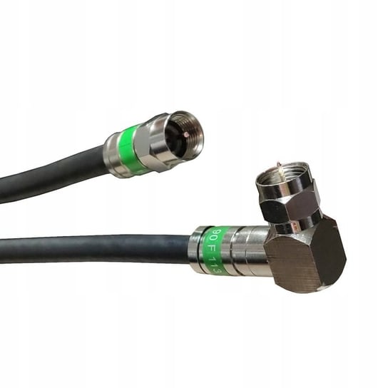 Kabel antenowy Przewód | złącza zaciskane F - F kątowe | 10m Inny producent