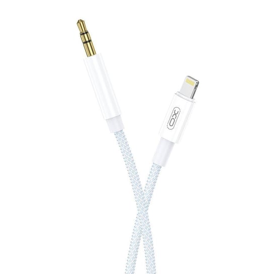 Kabel Audio 1m Apple Lightning - minijack 3,5mm XO NB-R211A biało-niebieski Nemo