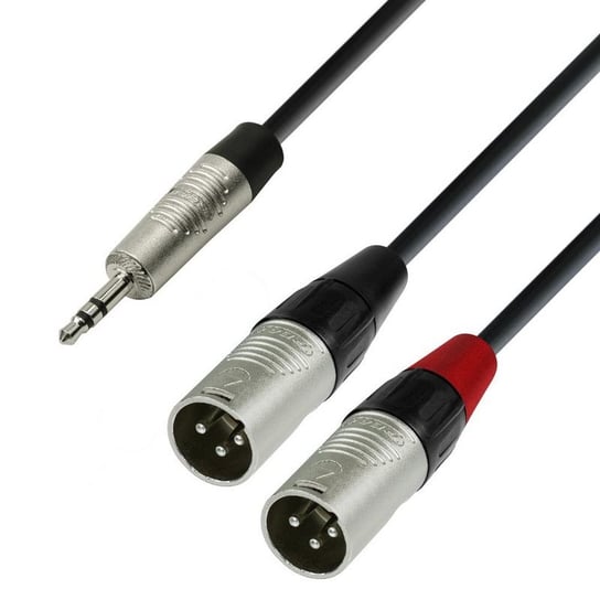Kabel audio ADAM HALL REAN jack stereo 3.5 mm - 2 x XLR męskie, 3 m Adam Hall