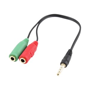 Kabel audio Ewent EC1640 0,15 m 3,5 mm 2 x 3,5 mm czarny, zielony, czerwony Ewent