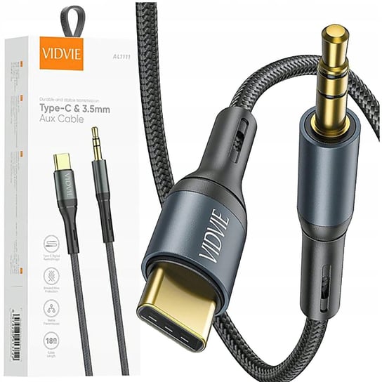 KABEL AUDIO PRZEJŚCIÓWKA TYP-C - MINI JACK 3,5 AUX Krainagsm