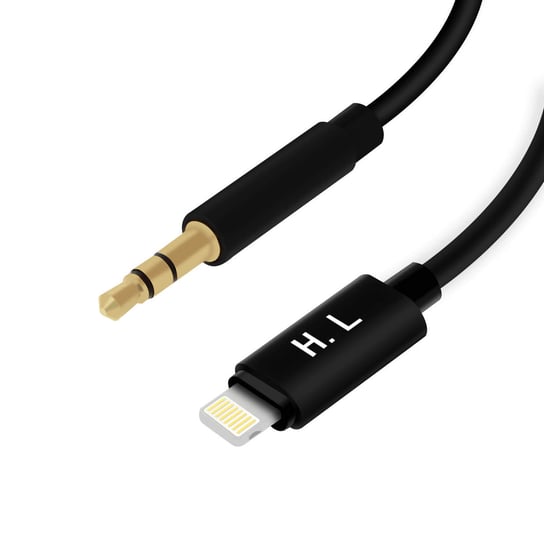 Kabel audio ze zlacza Lightning na Jack 3,5 mm do iPhone'a, 1 m, HL-098 - Czarny Avizar