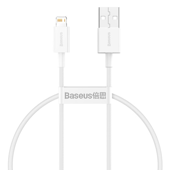 Kabel, Baseus, Superior USB - Lightning 0,25 m 2,4A, biały Baseus