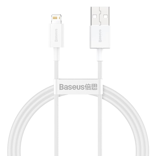 Kabel, Baseus, Superior USB - Lightning 1,0 m 2,4A, biały Baseus