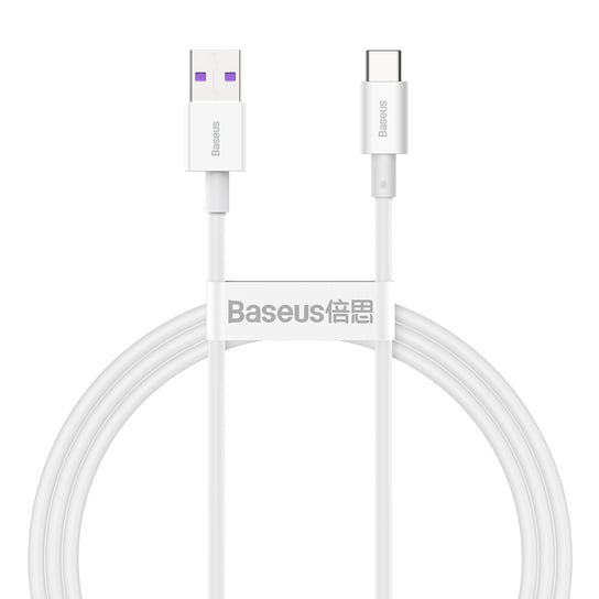 Kabel, Baseus, Superior USB - USB-C 1,0 m 66W, biały Baseus