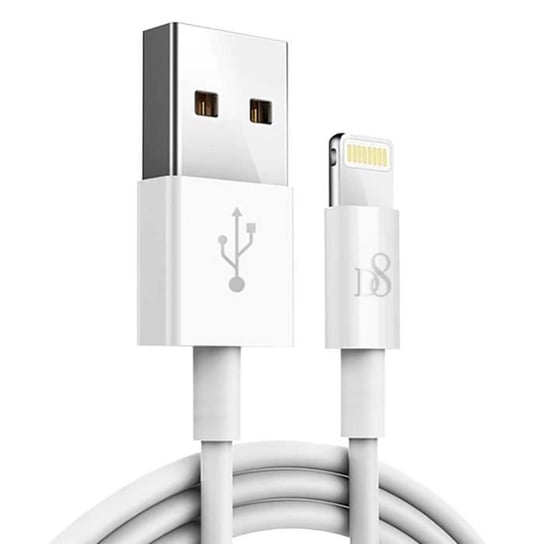 Kabel D8 1m USB Typ A Certyfikat MFi Lightning Biały Ładunek + Dane Kompatybilny z iPhone 13 12 11 iPad Pro PSC-0599 Inna marka