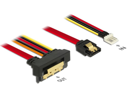 Kabel DELOCK 85233 22 pin(F)/sata 7 pin (F)/floppy 4pin (M), 0.3m (27117903 ) Delock