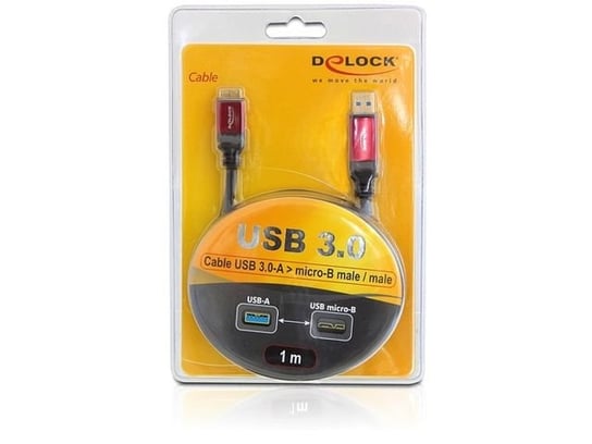 Kabel DELOCK USB-A 3.0 - micro USB-B 3.0, 1 m Delock