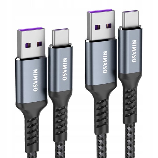 Kabel do Ładowania USB - USB-C SuperCharge 40W SCP FCP 2m+1m Szary Inna marka