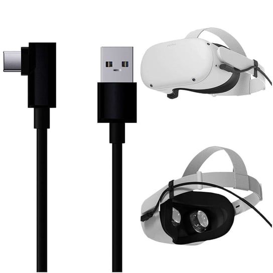 Kabel do okularów VR Alogy przewód USB do USB Type-C 5m do Oculus Link Quest 1 2 Czarny Alogy