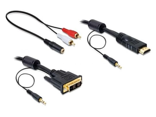 Kabel DVI-D [18+1] - HDMI - 3.5 mm miniJack DELOCK, 2 m Delock