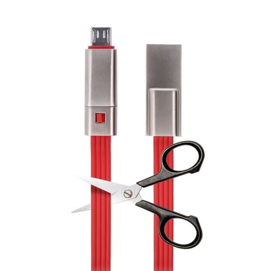 Kabel FOREVER Cut&Fix USB - microUSB 1,5 m 1,5A czerwony naprawialny Forever