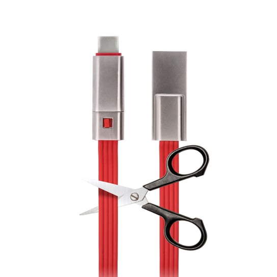 Kabel FOREVER Cut&Fix USB - USB-C 1,5 m 1,5A czerwony naprawialny Forever