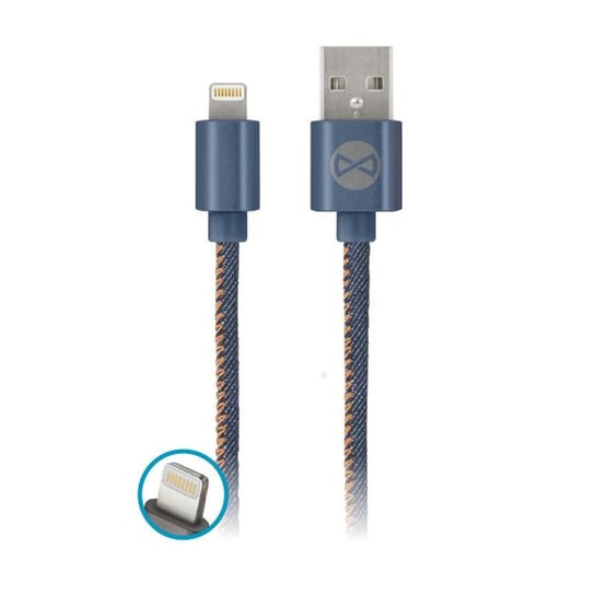 Kabel FOREVER Jeans USB - Lightning 1,0 m 2A, niebieski Forever