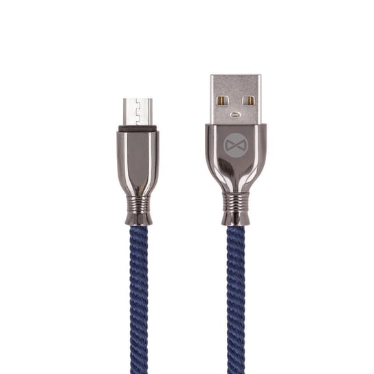 Kabel FOREVER Tornado USB - microUSB 1,0 m 3A, granatowy Forever