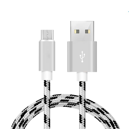 Kabel Gline, USB microUSB - biały dane quick charge fast charging Gline