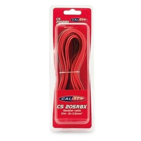 Kabel głośnikowy - Calibre CS205RBX - 10m 2x 0,5 mm 10 x 1 x 1 mm Czerwony Inna marka