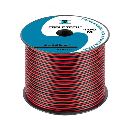 Kabel Głośnikowy Cca 0.50Mm Czarno-Czerwony CCA