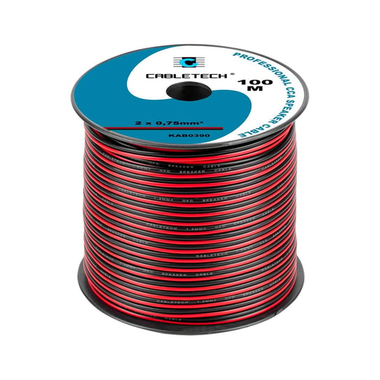 Kabel Głośnikowy Cca 0.75Mm Czarno-Czerwony CCA