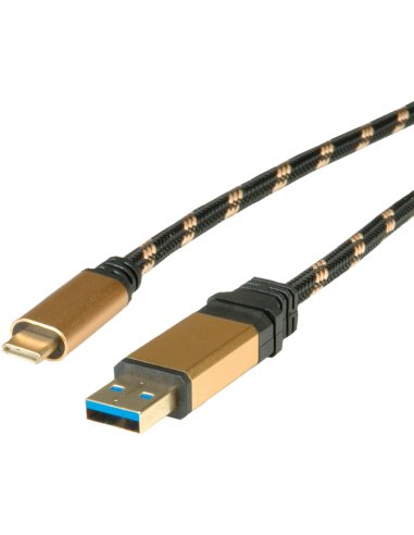 Kabel GOLD USB 3.2 Gen 1, A-C, M / M, 1 m-Roline Roline