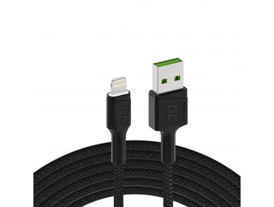 Kabel Green Cell GC Ray USB - Lightning 120cm do iPhone, iPad, iPod, biały LED, szybkie ładowanie Green Cell