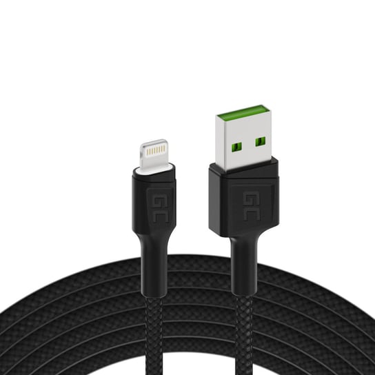 Kabel Green Cell GC Ray USB - Lightning 200cm do iPhone, iPad, iPod, biały LED, szybkie ładowanie Green Cell