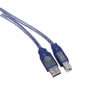 Kabel HAMA USB, 1.8 m, transparentny-niebieski Hama