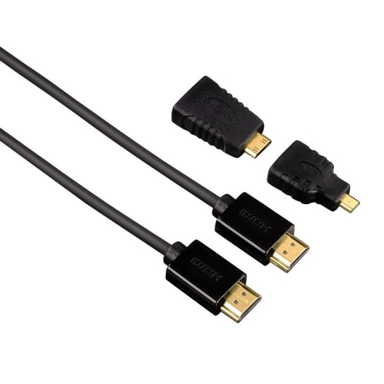 Kabel HDMI 1.5 m + 2 adaptery HDMI (C/D) Hama