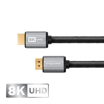 Kabel HDMI-HDMI 2.1 8K 0.9m Kruger Matz Zamiennik/inny