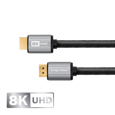 Kabel HDMI-HDMI 2.1 8K 1.8m Kruger Matz Zamiennik/inny