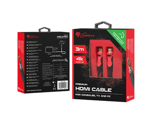 Kabel HDMI - HDMI GENESIS High-speed Premium, 3 m Genesis