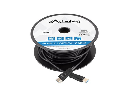 Kabel HDMI - HDMI LANBERG CA-HDMI-30FB-1000-BK, 100 m Lanberg