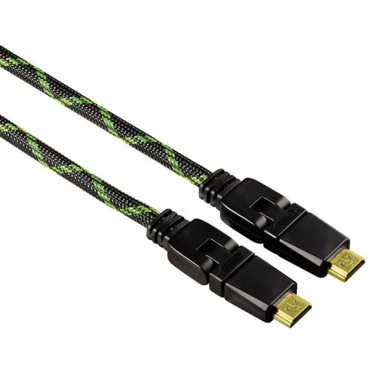 Kabel HDMI HQ HAMA do konsoli Xbox 360, z przegubem, 2 m, czarno-zielony Hama