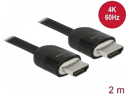 Kabel hdmi m/m v2.0 2m 4k 60hz czarny potrójnie ekranowany premium delock Delock