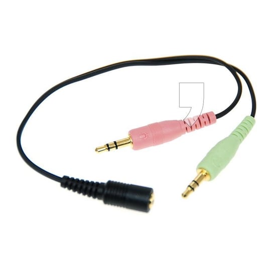 Kabel I-BOX 2.5 mm microJack F - 2 x 3.5 miniJack M, 0.15 m IBOX