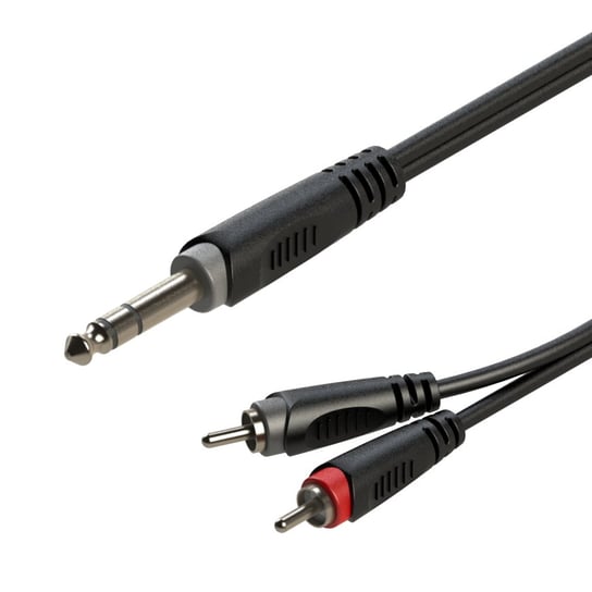 Kabel Jack 6,3 Stereo - 2x RCA Czincz - 1m - Roxtone Samurai Roxtone