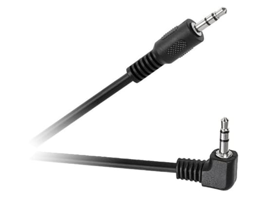 Kabel Jack - Jack 3,5mm 0,5m  kątowy LX8053K Lamex