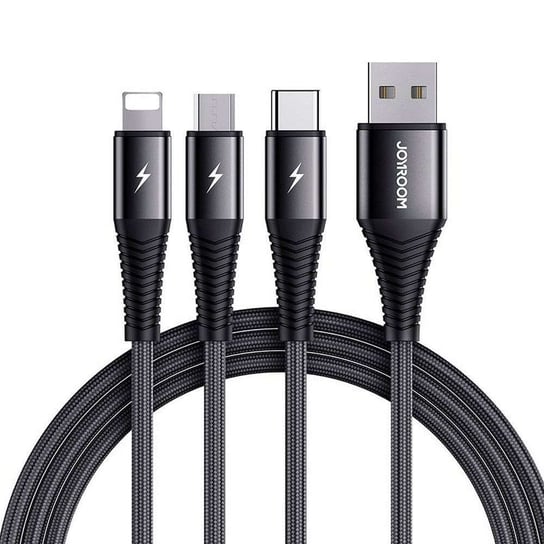 Kabel Joyroom S-1230G4 3w1 Type-C - Lightning - Micro-USB Cable 120cm Black JoyRoom